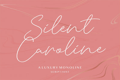 Silent Caroline Luxury Monoline Script Font Font Letterative 