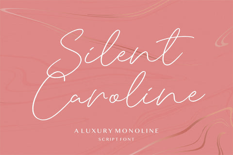 Silent Caroline Luxury Monoline Script Font Font Letterative 