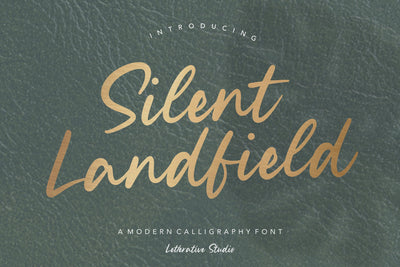 Silent Landfield Modern Calligraphy Font Font Letterative 