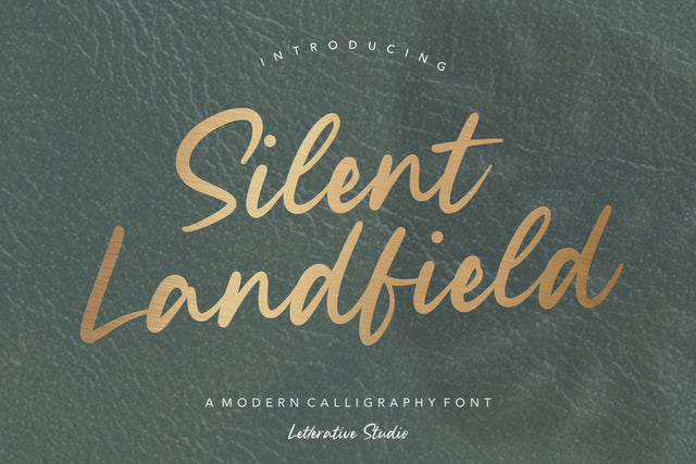 Silent Landfield Modern Calligraphy Font Font Letterative 