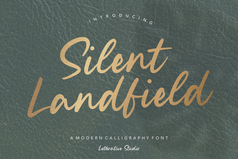Silent Landfield Modern Calligraphy Font Font Letterative 