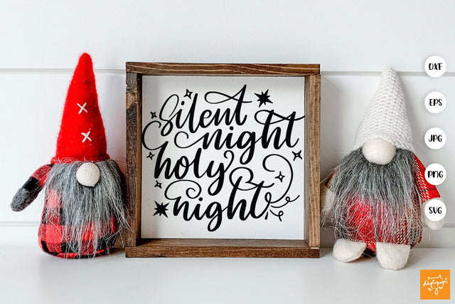 Silent Night Holy Night 1 SVG Christmas Quotes SVG dapiyupi store 