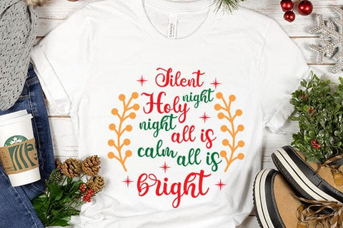 Silent Night Holy Night All Is Calm All Is Bright SVG Angelina750 