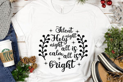 Silent Night Holy Night All Is Calm All Is Bright SVG Angelina750 