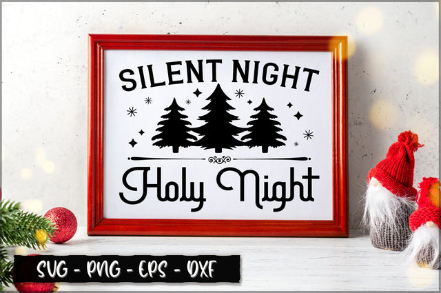 Silent night holy night Sign SVG SVG Shetara Begum 