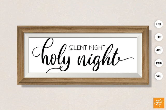 Silent Night Holy Night SVG Christmas Quotes SVG dapiyupi store 