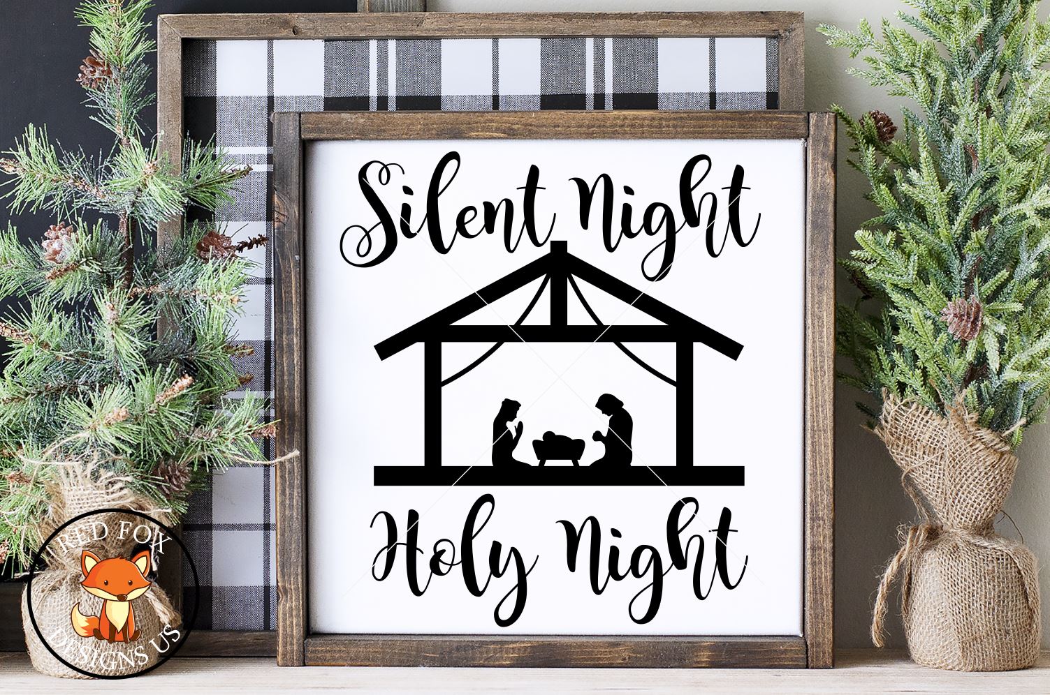 Oh Holy Night SVG / Nativity Scene SVG / Cut File / Cricut / Commercial use  / Silhouette / DXF file / Christmas decoration