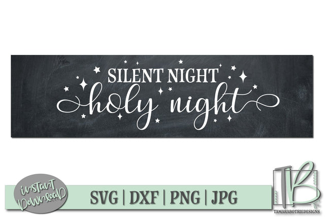 Silent Night Holy Night SVG, Christmas SVG, Wood Sign SVG SVG TB Designs 