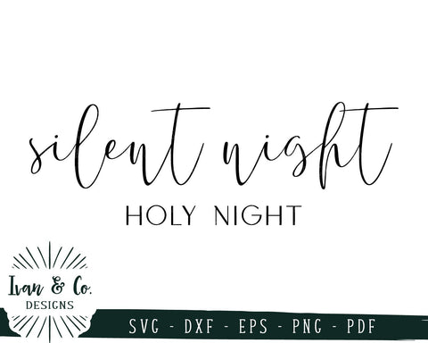 Silent Night Holy Night SVG Files | Christmas | Holidays | Winter SVG (717527046) SVG Ivan & Co. Designs 