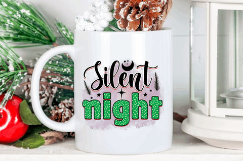 Silent night Sublimation PNG, Sublimation Christmas Design Sublimation Regulrcrative 