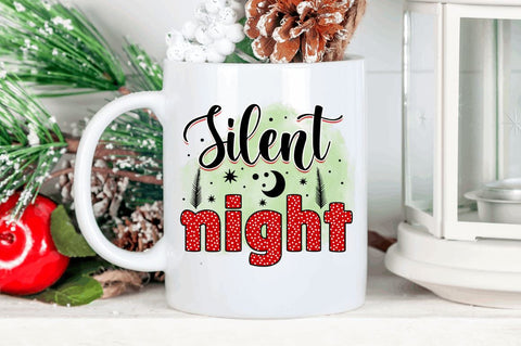 Silent night Sublimation PNG, Sublimation Christmas Design Sublimation Regulrcrative 