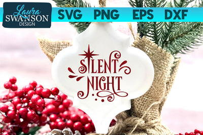 Silent Night SVG Cut File SVG Laura Swanson Design 