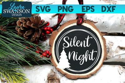 Silent Night SVG Cut File SVG Laura Swanson Design 