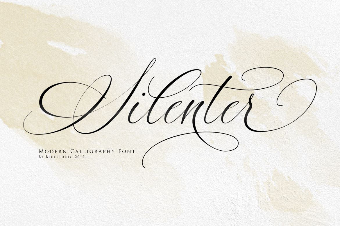 Silenter // Modern Calligraphy Font - So Fontsy