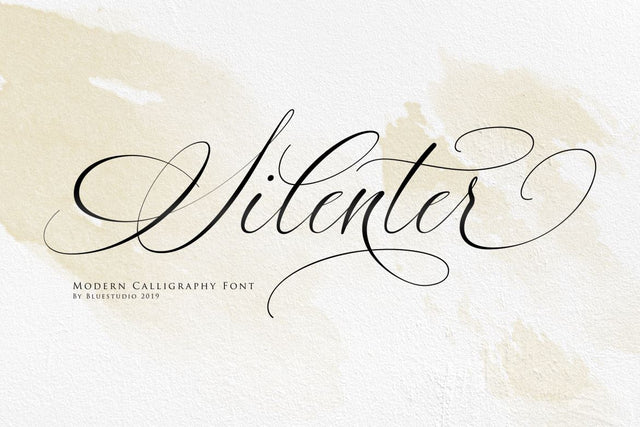 Silenter // Modern Calligraphy Font Font Bluestudio 