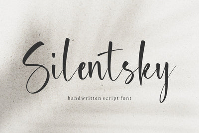 Silentsky Modern Handwritten Font Font Letterative 