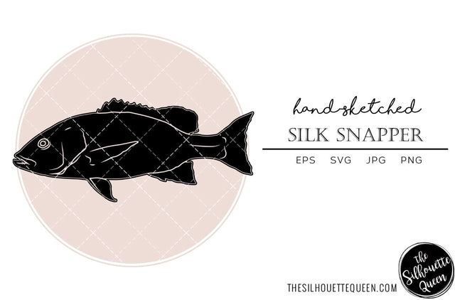 Silk Snapper Hand sketched, hand drawn vector clipart SVG Loveleen Kaur 