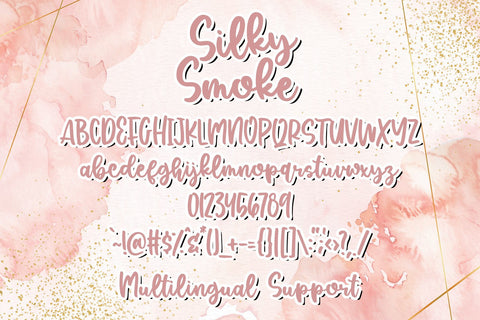 Silky Smoke - Cute Script Font Font Dm Letter Studio 