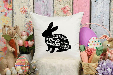Silly bunny, easter is for jesus SVG SVG Regulrcrative 