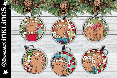 Silly Little Ginger Ornaments Sublimation Whimsical Inklings 