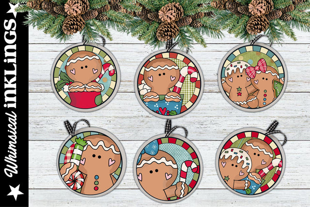 Silly Little Ginger Ornaments Sublimation Whimsical Inklings 