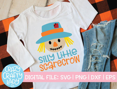 Silly Little Scarecrow | Fall SVG Cut File SVG Crazy Crafty Lady Co. 