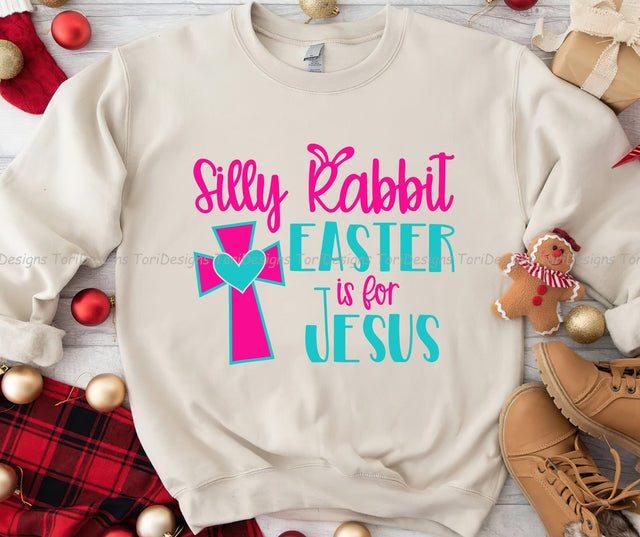Silly Rabbit Easter Is for Jesus PNG sublimation design Sublimation ToriDesigns 