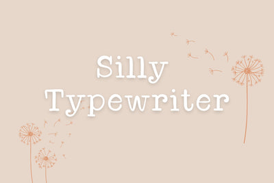 Silly Typewriter Font Cotton White Studio 