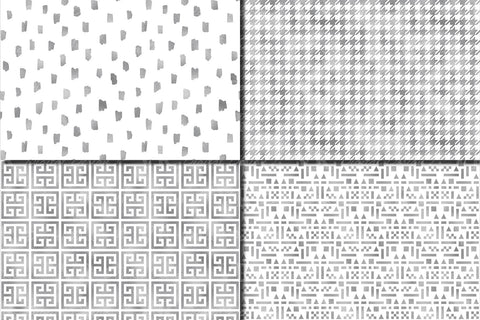 Silver foil seamless geometric patterns Digital Pattern VR Digital Design 