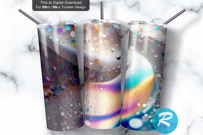 Silver Glitter 20 oz / 30 oz Tumbler PNG Sublimation Regulrcrative 