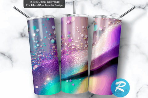 Silver Glitter Holographic 20 oz / 30 oz Tumbler PNG Sublimation Regulrcrative 