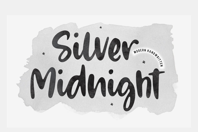 Silver Midnight Modern Handwritten Font Font Balpirick 