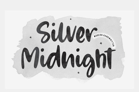 Silver Midnight Modern Handwritten Font Font Balpirick 