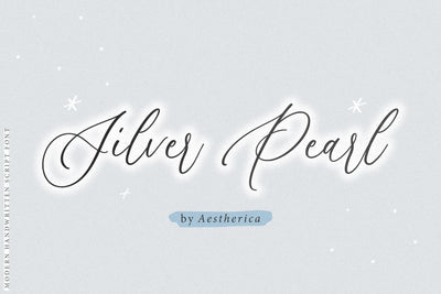 Silver Pearl Font Aestherica Studio 