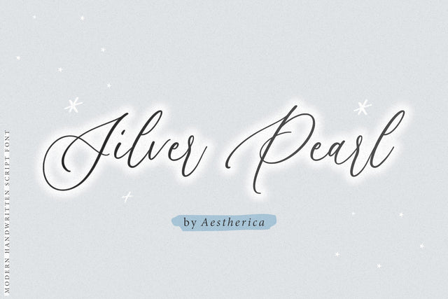 Silver Pearl Font Aestherica Studio 