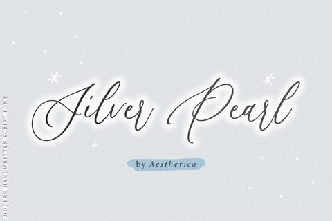 Silver Pearl Font Aestherica Studio 