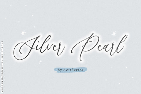 Silver Pearl Font Aestherica Studio 