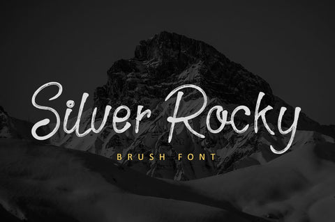 Silver Rocky - Brush Font Font Illushvara Design 