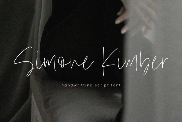 Simone Kimber - Handwritten font Font Timur type 