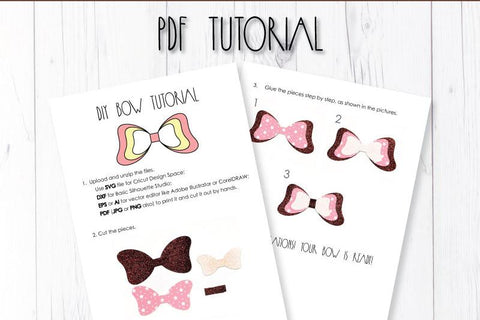 Simple bow template SVG ArtiCuties 