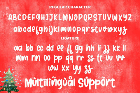 Simple Christmas Font Stefani Letter 