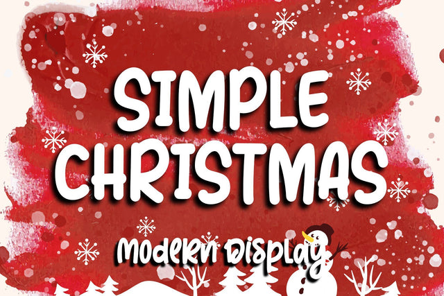 Simple Christmas Font Stefani Letter 