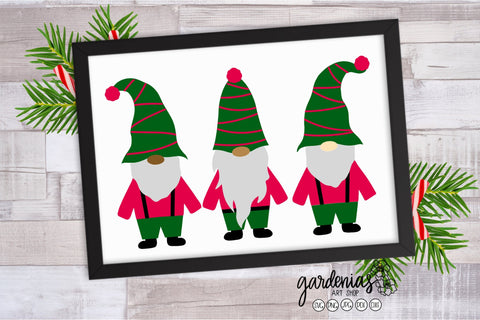 Simple Christmas Gnomes SVG Gardenias Art Shop 