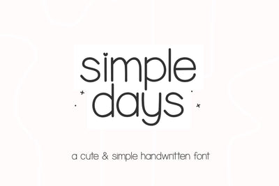 Simple Days - Cute Handwriting Font Font KA Designs 