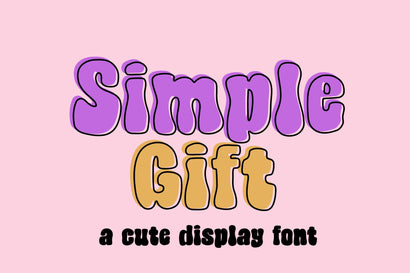 Simple Gift Font letterbeary 