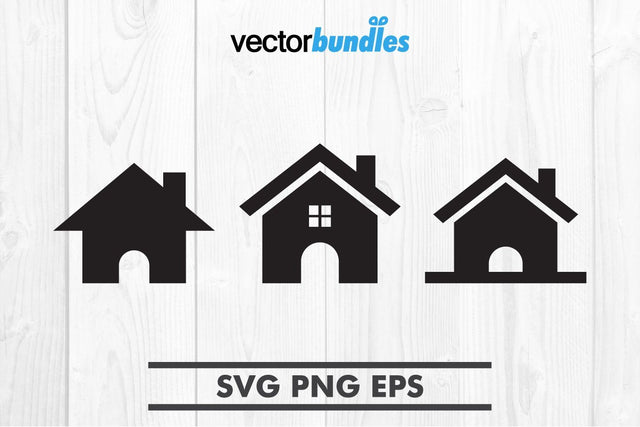 Simple house clip art svg SVG vectorbundles 