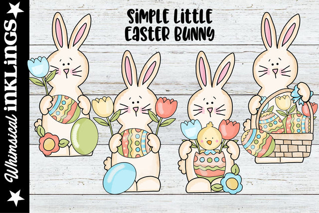 Simple Little Easter Bunny Sublimation Clipart Sublimation Whimsical Inklings 