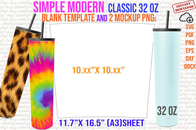 Simple Modern Classic 32 oz Template, Tumbler template, Simple Modern Svg, Full Wrap for SIM, Simple Modern 32oz Template, Svg, Docx, Dxf SVG 1966digi 