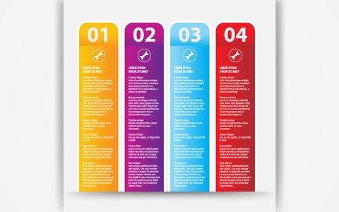 Simple multicolor sticky line steps infographics template. SVG naemmiah021 
