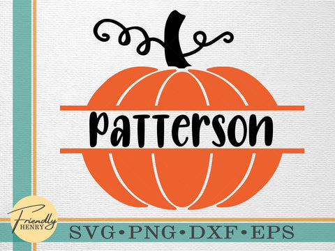 Simple Pumpkin SVG | Halloween Family Name Pumpkin Cut Files SVG Friendly Henry 